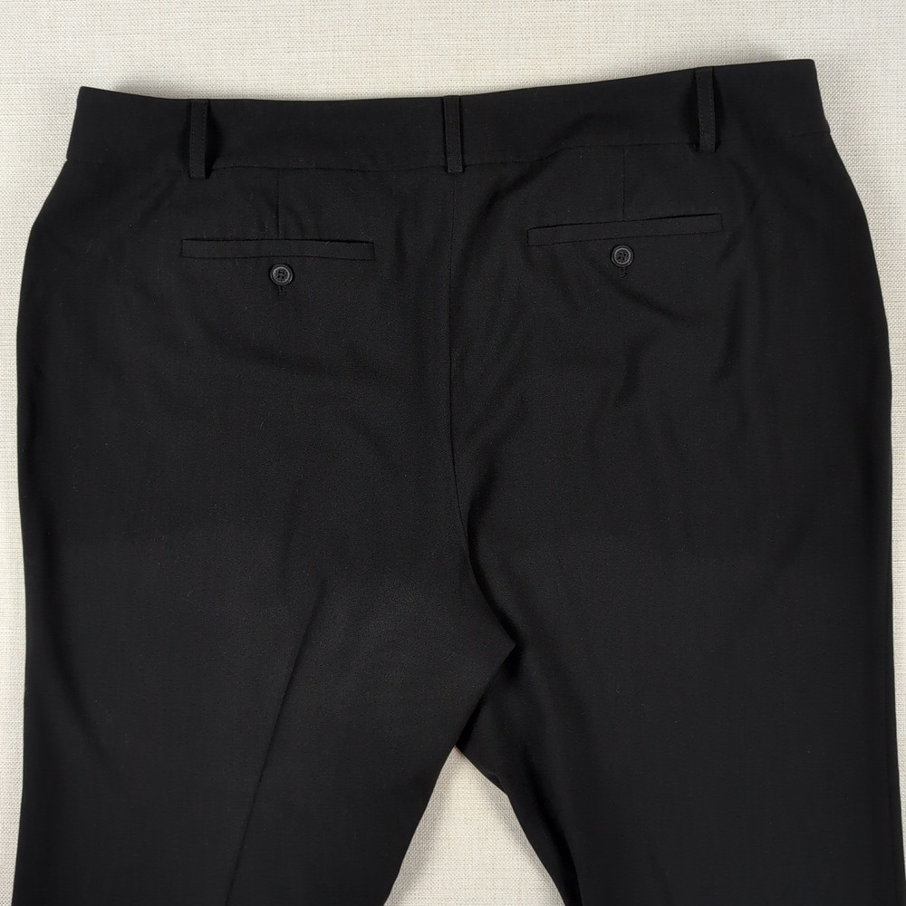 Michael Kors Gramercy Fit Dress Pants Women 18W Regular Black Straight Leg - Picture 11 of 12